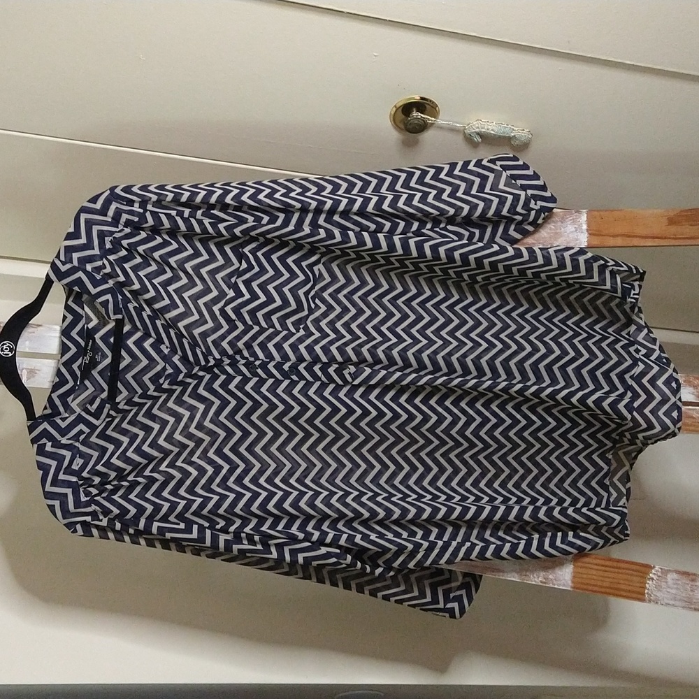Riley & James Zig Zag Layering Top Sz 2X